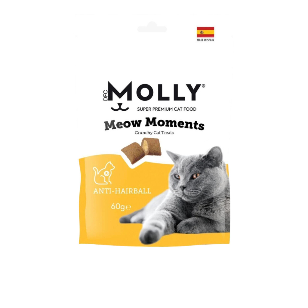 Molly Meow Moments Anti-Hairball Tüy Yumağı Kontrolü İçin Kedi Ödül Maması 60gr