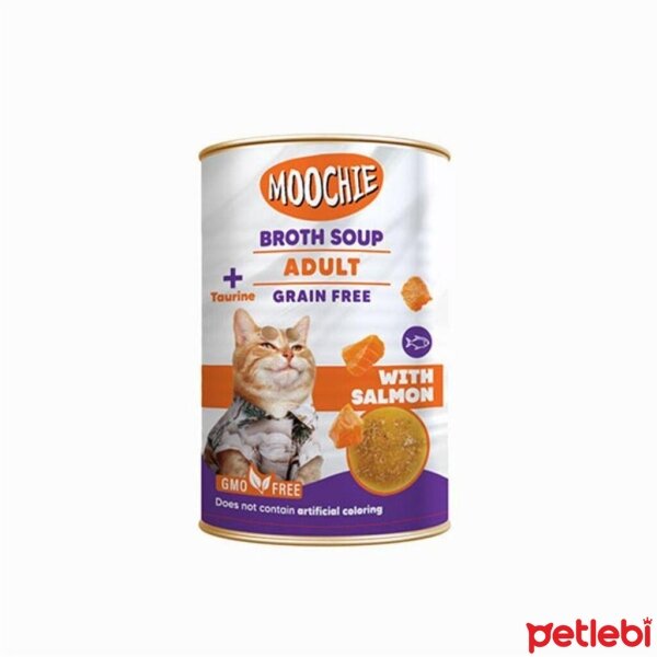 MOOCHIE Somonlu Tahılsız Yetişkin Kedi Çorbası 135ml