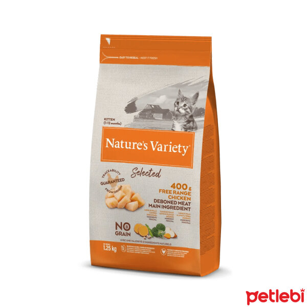 Nature's Variety Selected Tavuk Etli Tahılsız Yavru Kedi Maması 1,25kg