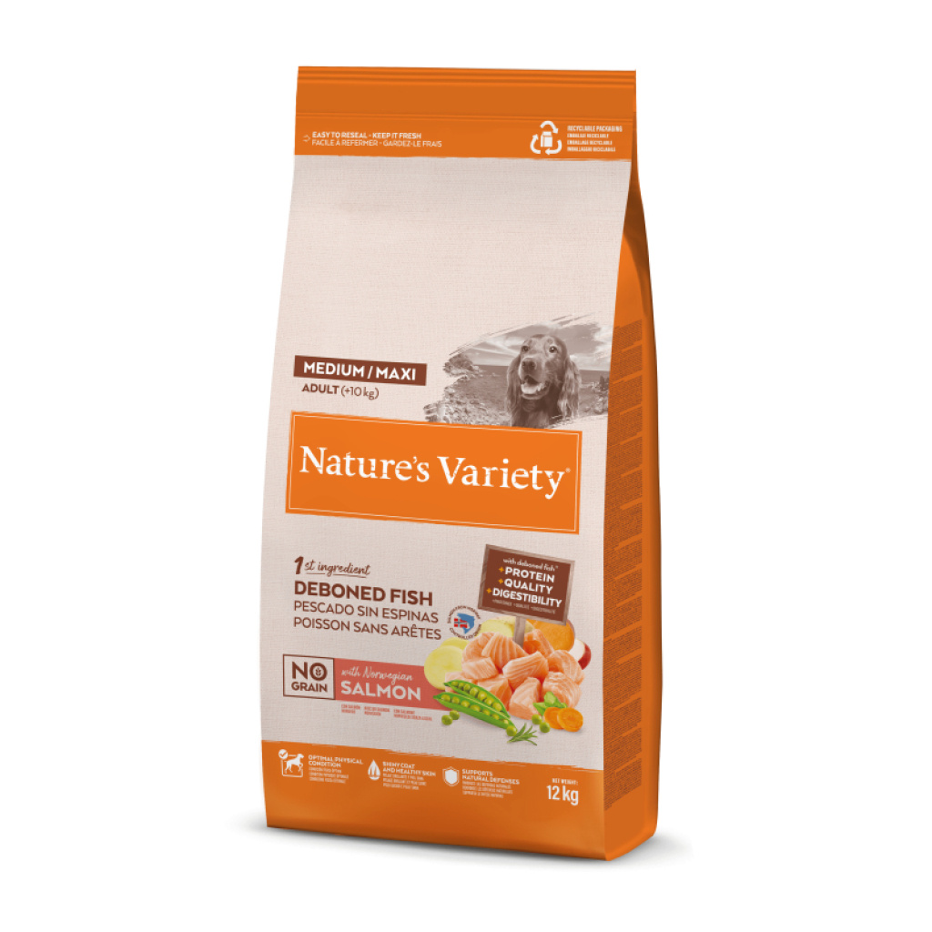 Nature's Variety Original Somonlu Tahılsız Orta ve Büyük Irk Yetişkin Köpek Maması 12kg