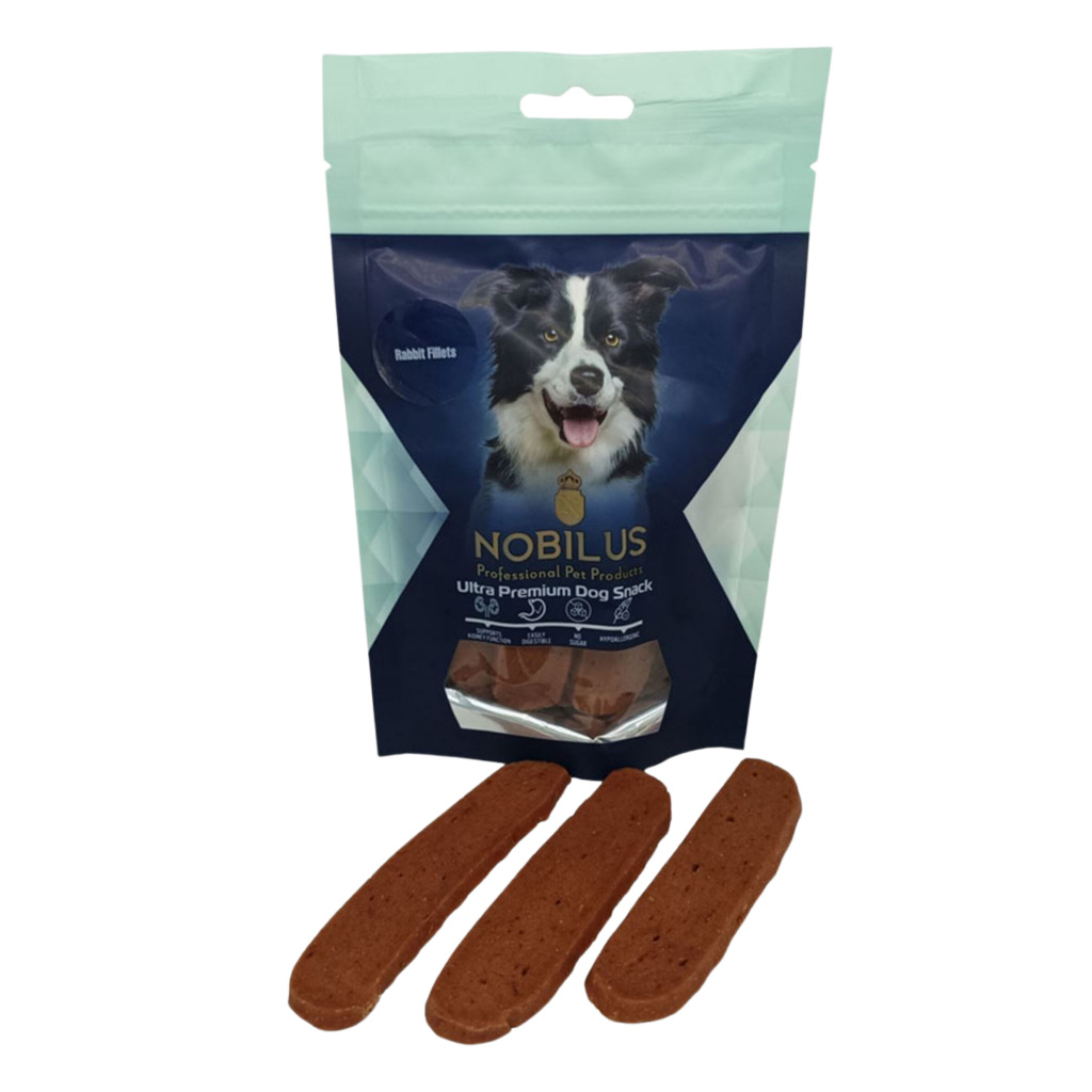 NOBILUS Tavşan Etli Fileto Köpek Ödül Maması 80gr