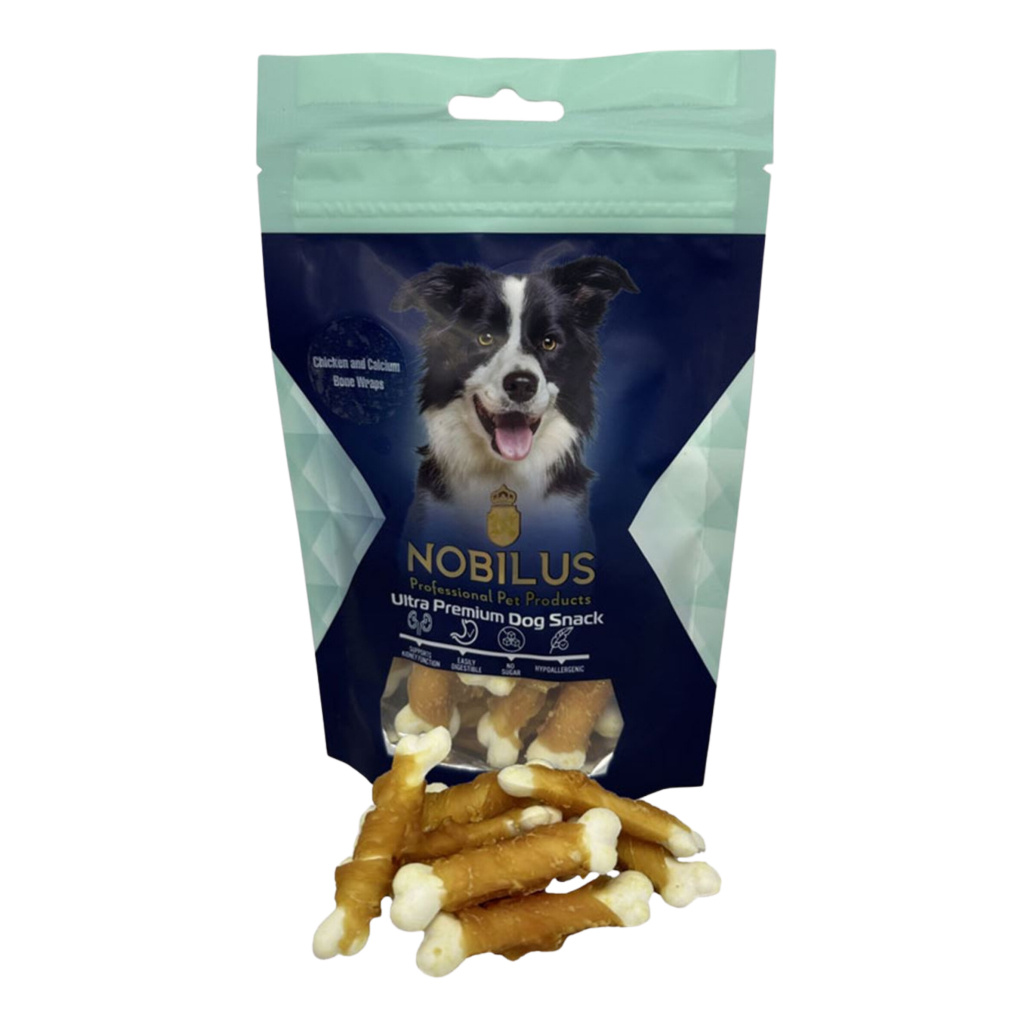 NOBILUS Tavuk ve Kalsiyum Kemikli Sargı Köpek Ödül Maması 80gr