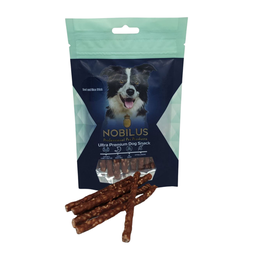 NOBILUS Sığır Eti ve Pirinçli Köpek Ödül Çubuğu 80gr