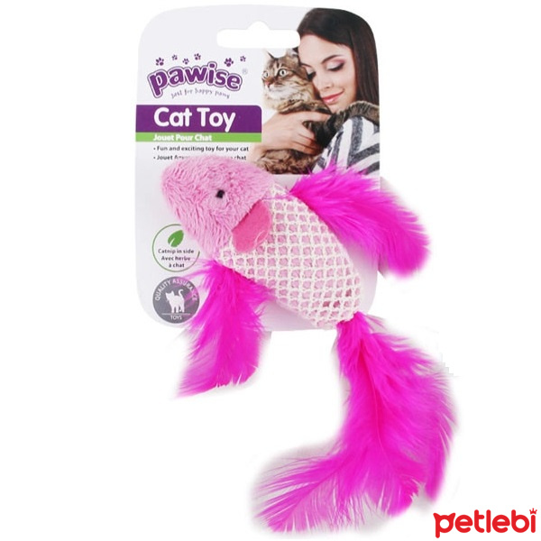 Pawise Catnipli Peluş Balık Kedi Oyuncağı 9cm (Karışık Renkli)