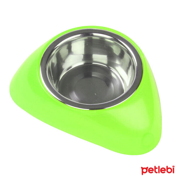 Pawise Köpekler için Plastik Ayaklı Çelik Mama ve Su Kabı 750ml (Yeşil)
