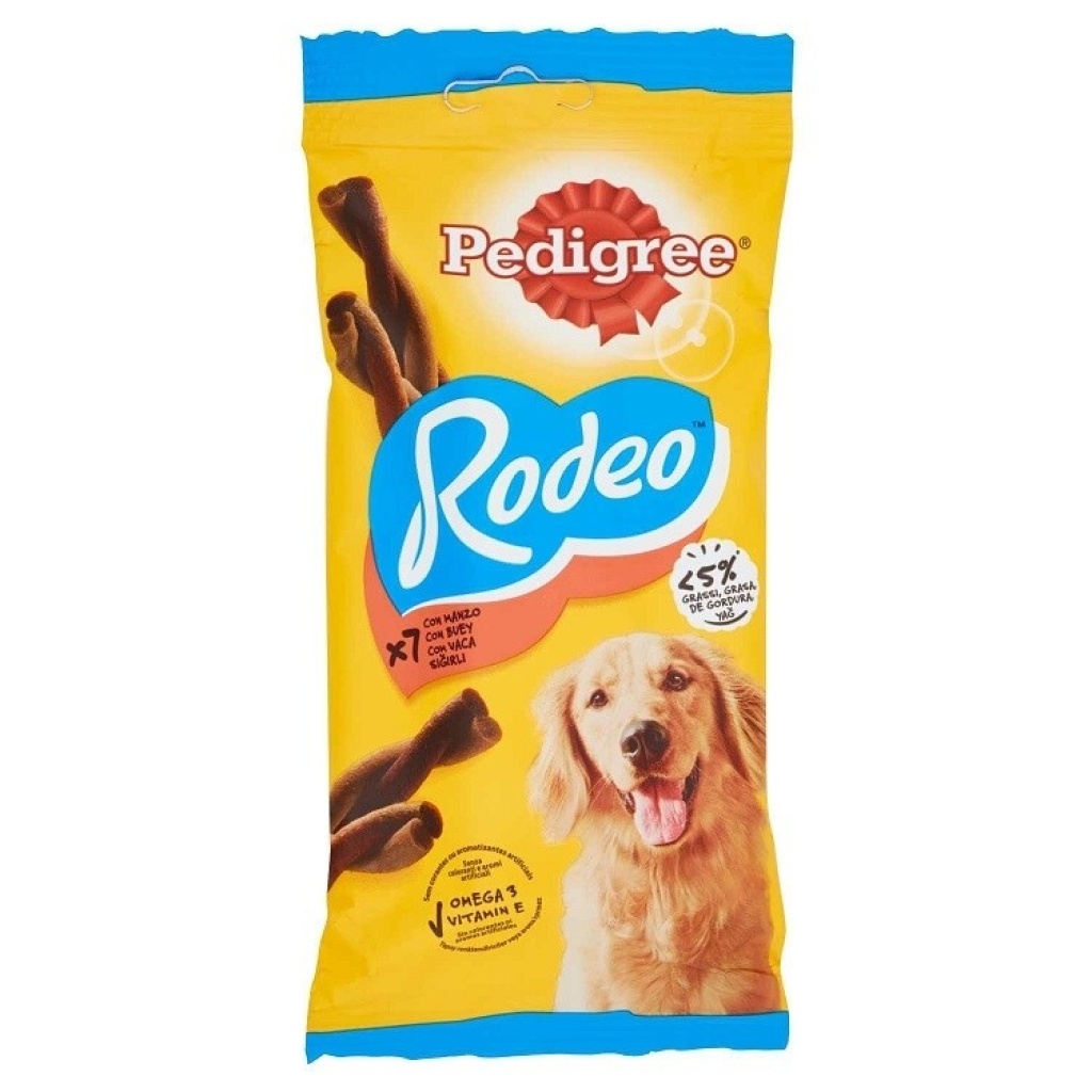 Pedigree Rodeo Biftekli Köpek Ödül Çubuğu 123gr (7'li) (4 Al 3 Öde)