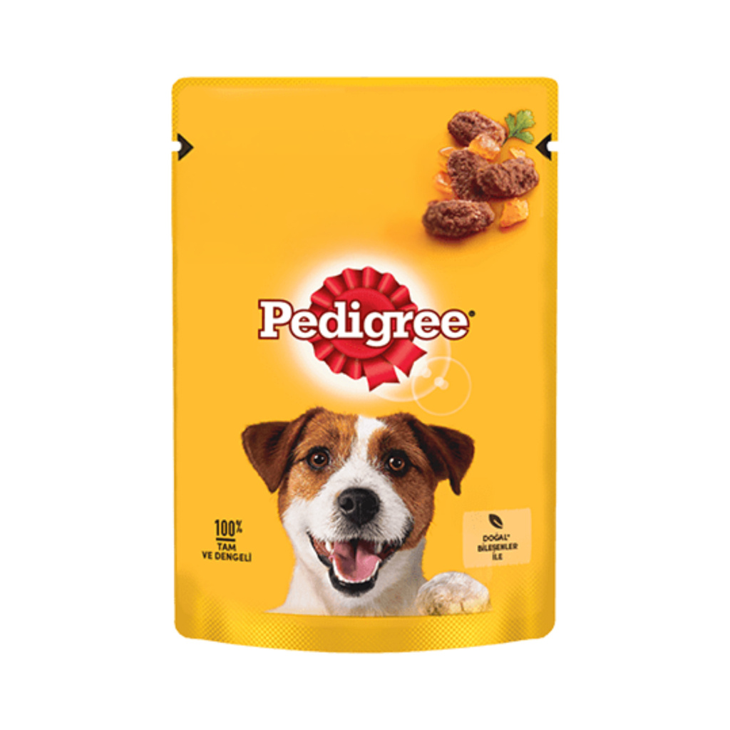 Pedigree Pouch Sığır Etli Kuzulu ve Havuçlu Yetişkin Köpek Konservesi 100gr