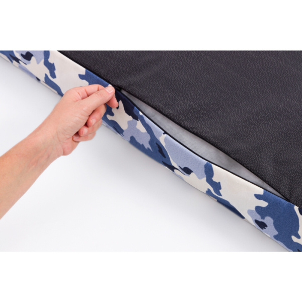 Pet Comfort Lima Merta 09 Kamuflaj Desenli Köpek Yatağı 60x90x12cm  [M] (Mavi)