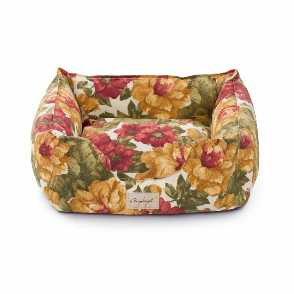 Pet Comfort Alpha Merta 07 Çiçek Desenli Kedi ve Köpek Yatağı 50x60x19cm [S]