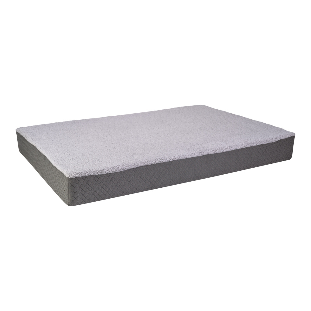 Pet Comfort Lima Ortopedik Peluş Köpek Yatağı 110x75x12cm (Gri) [L]