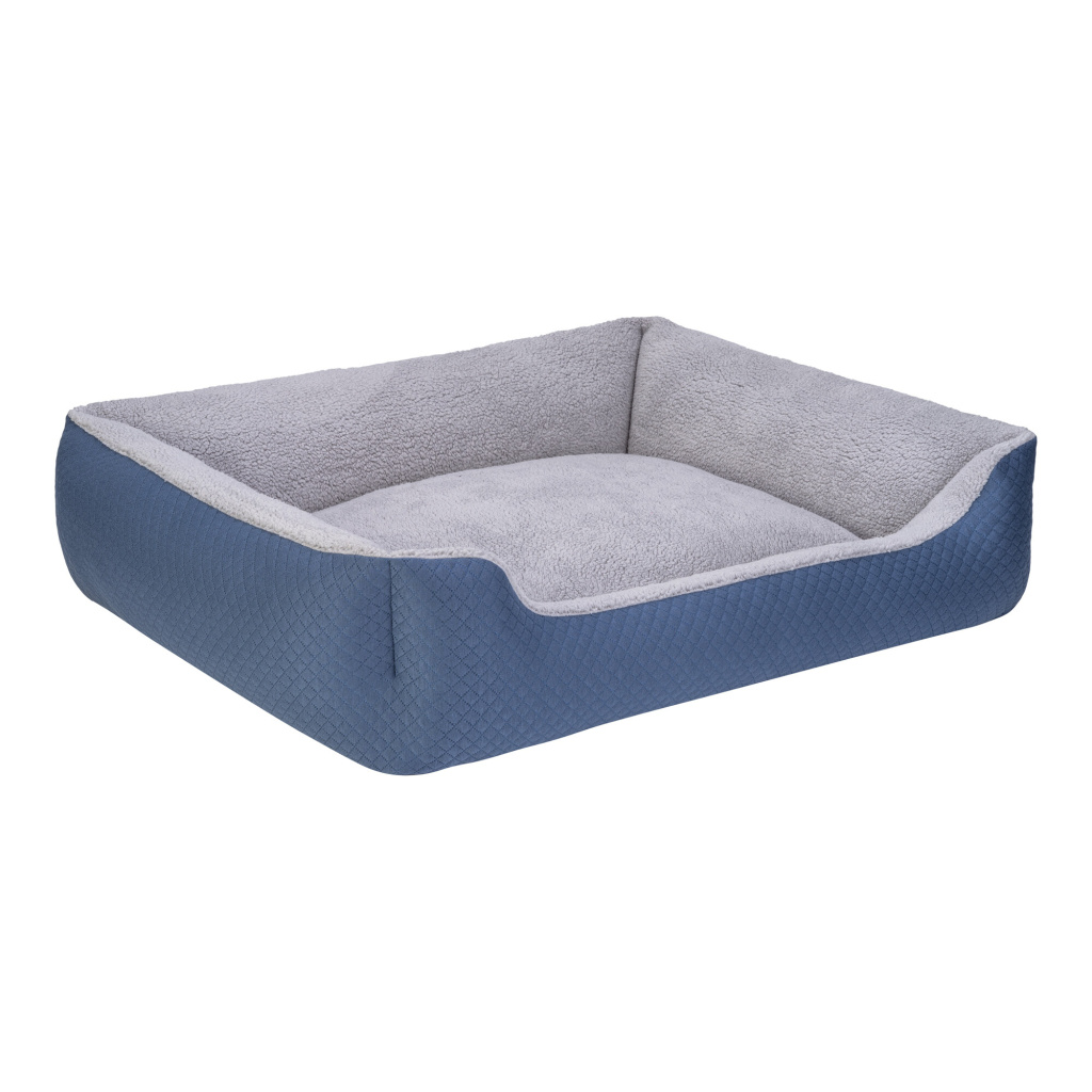 Pet Comfort Bravo Duo Peluş Köpek Yatağı 105x80cm (Mavi) [XL]