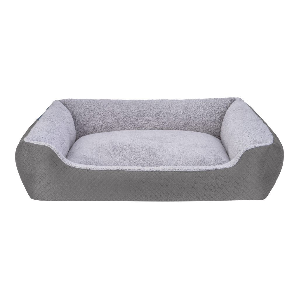 Pet Comfort Bravo Duo Peluş Köpek Yatağı 105x80cm (Gri) [XL]