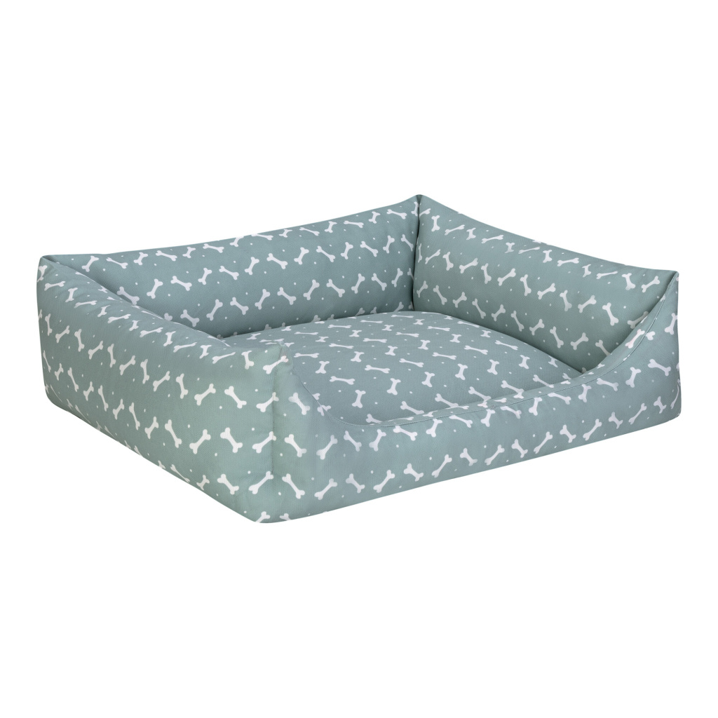 Pet Comfort Uniform Bone Kemik Desenli Köpek Yatağı 70x60cm (Yeşil) [L]