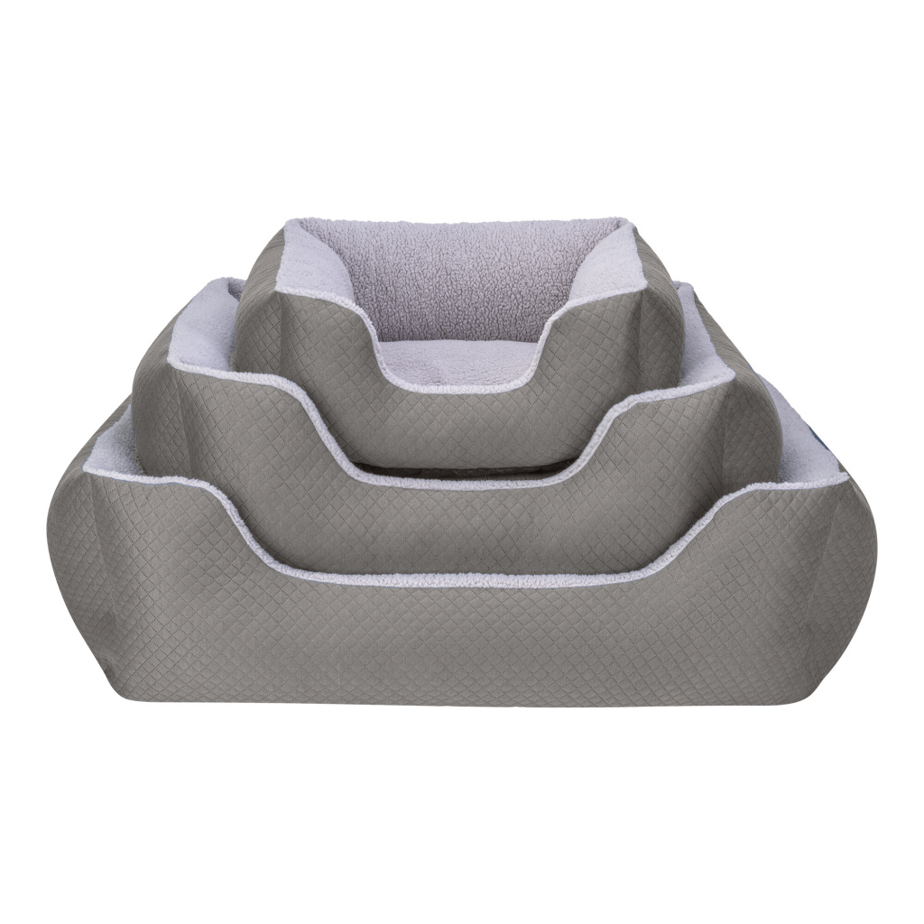Pet Comfort Echo Peluş Kedi ve Köpek Yatağı 60x50cm (Gri) [S]