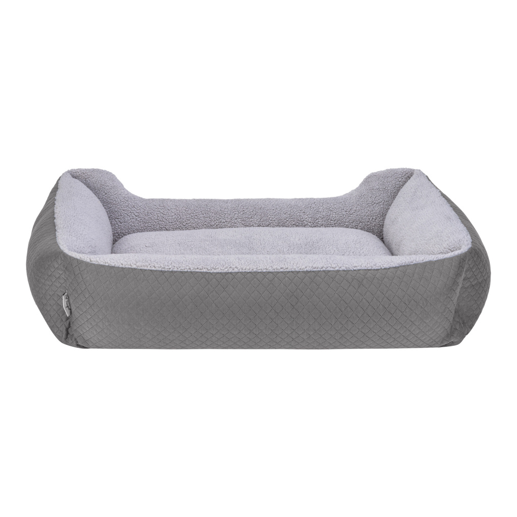 Pet Comfort Bravo Duo Peluş Köpek Yatağı 90x70cm (Gri) [L]