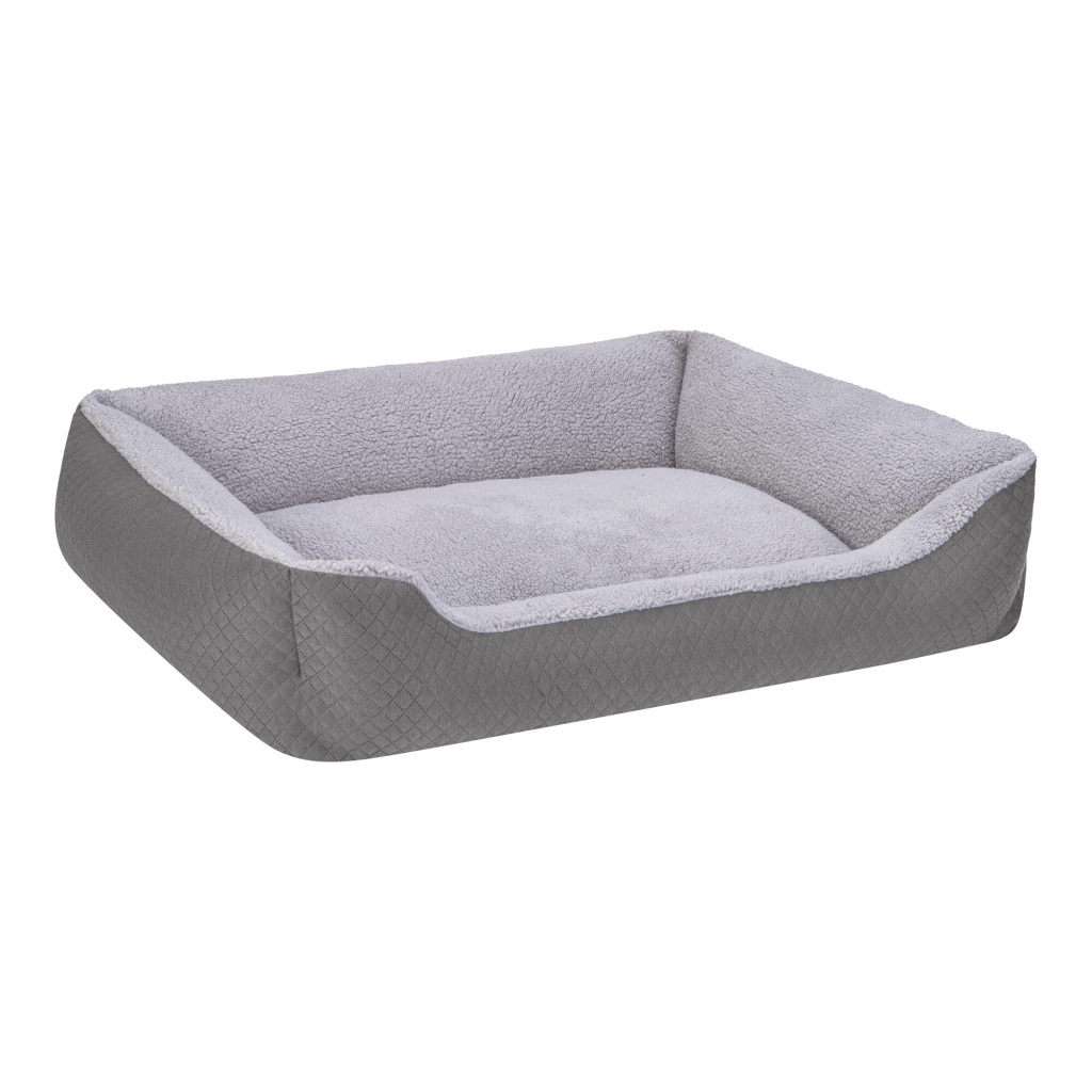 Pet Comfort Bravo Duo Peluş Köpek Yatağı 90x70cm (Gri) [L]