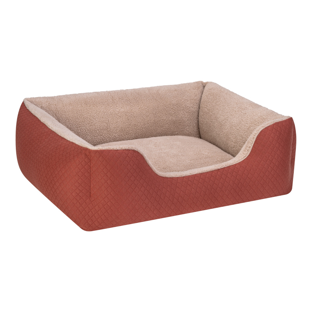 Pet Comfort Bravo Duo Peluş Köpek Yatağı 90x70cm (Tarçın) [L]
