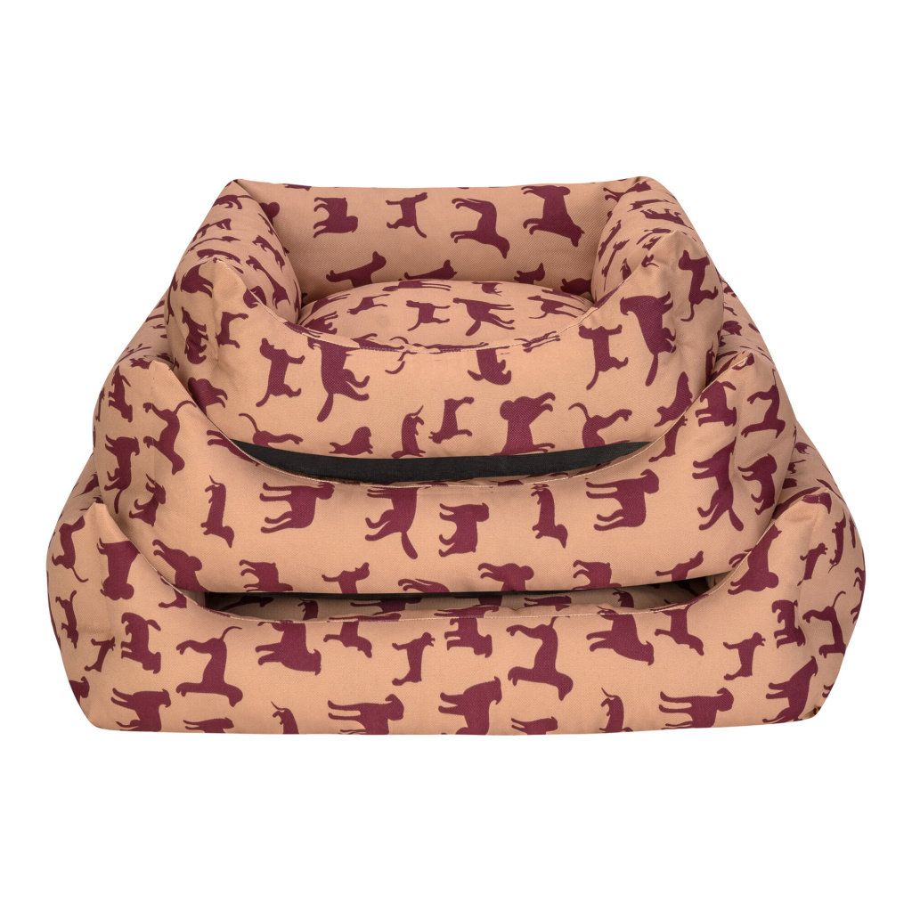 Pet Comfort Uniform Desenli Kedi ve Köpek Yatağı 60x50cm (Bej) [M]