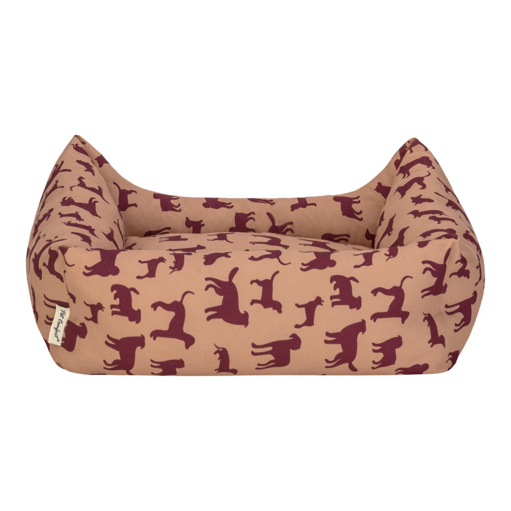 Pet Comfort Uniform Desenli Kedi ve Köpek Yatağı 60x50cm (Bej) [M]