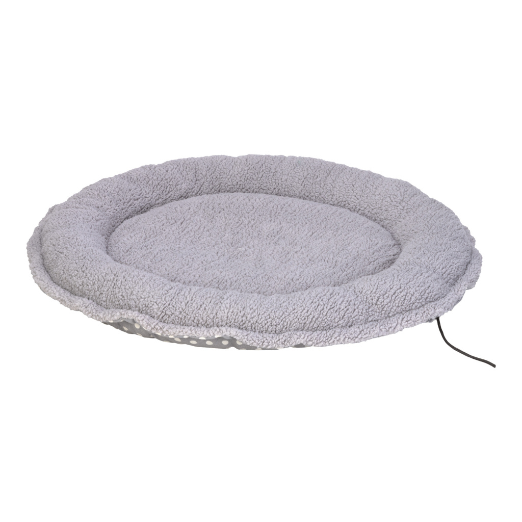 Pet Comfort Sunflower Çift Taraflı Puantiyeli Peluş Kedi ve Köpek Yatağı 85cm (Gri)