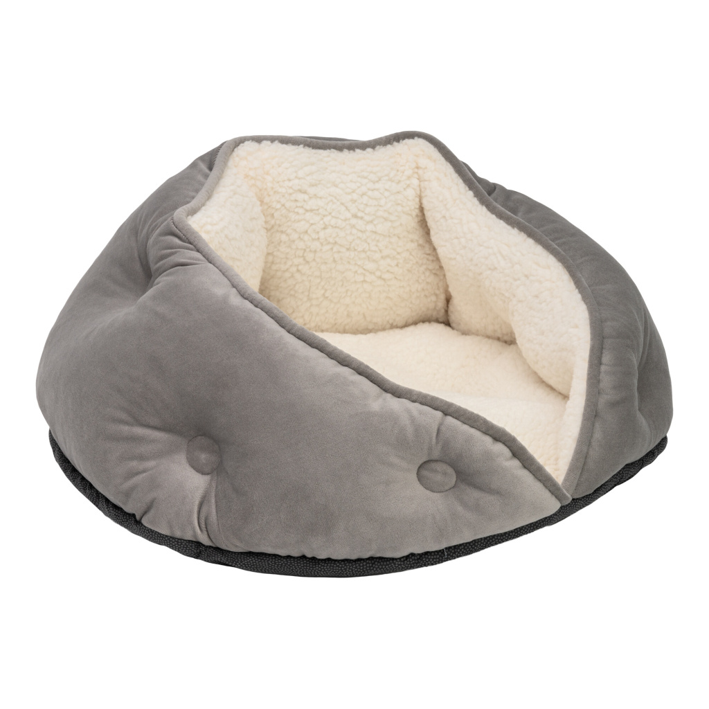 Pet Comfort Paris Peluş Kedi ve Köpek Yatağı 50cm (Gri)