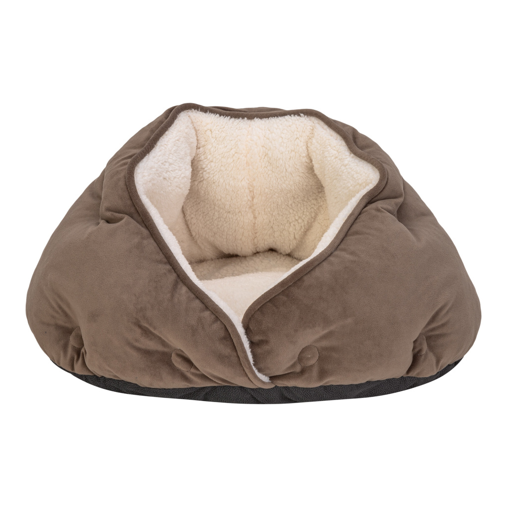 Pet Comfort Paris Peluş Kedi ve Köpek Yatağı 50cm (Kahverengi)