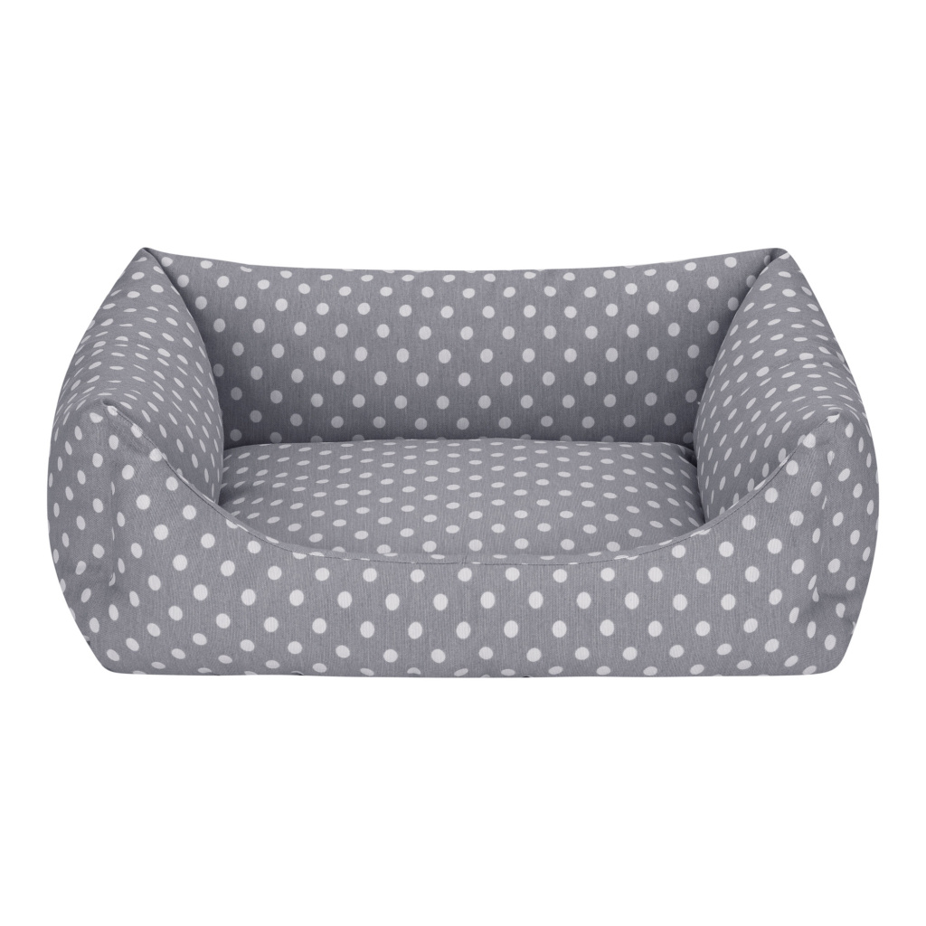 Pet Comfort Uniform Puantiyeli Kedi ve Köpek Yatağı 60x50cm (Gri) [M]