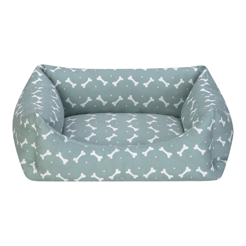 Pet Comfort Uniform Bone Kemik Desenli Kedi ve Köpek Yatağı 50x40cm (Yeşil) [S]
