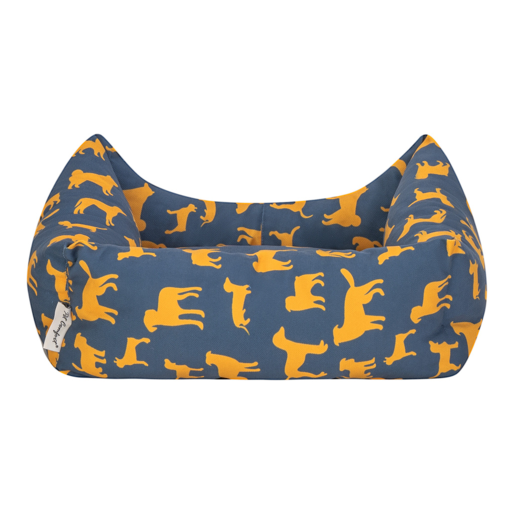 Pet Comfort Uniform Desenli Kedi ve Köpek Yatağı 50x40cm (Lacivert) [S]