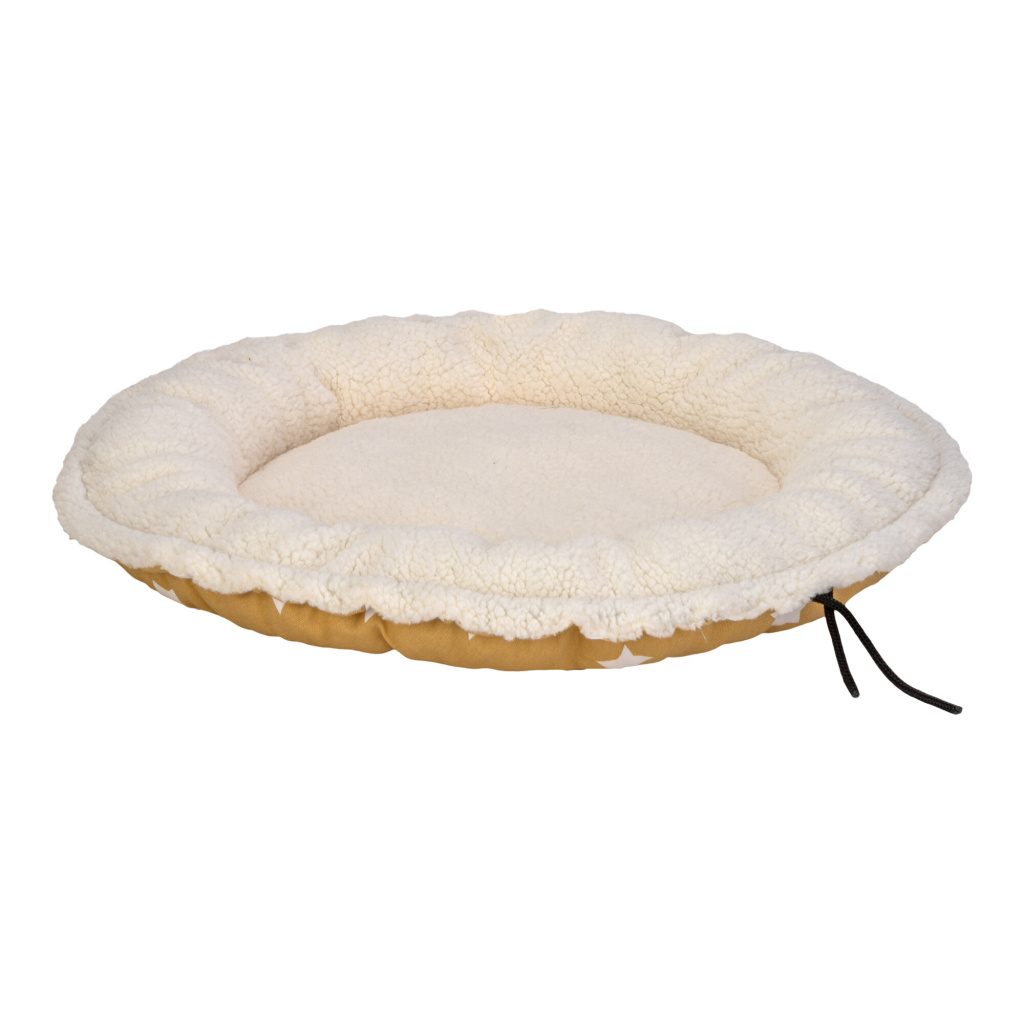 Pet Comfort Sunflower Çift Taraflı Peluş Kedi ve Köpek Yatağı 60cm (Sarı)