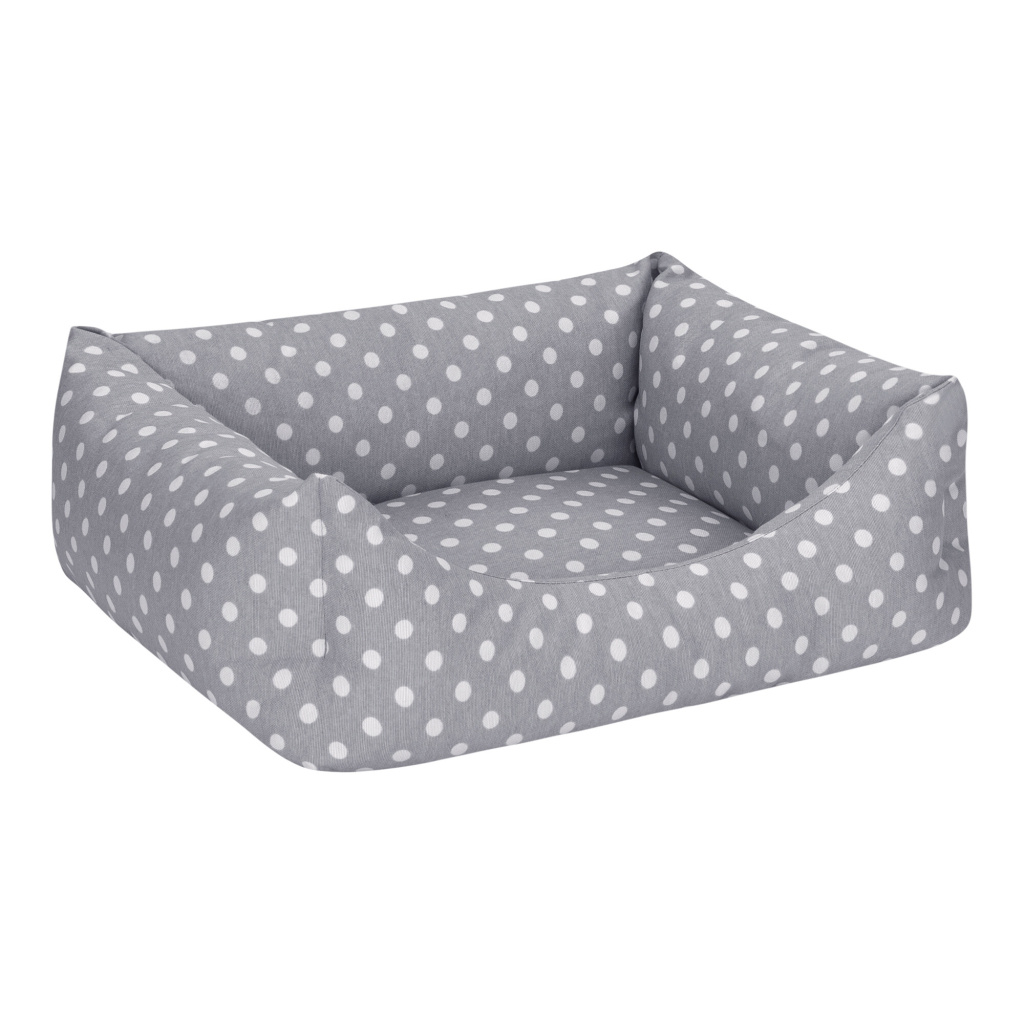 Pet Comfort Uniform Puantiyeli Kedi ve Köpek Yatağı 50x40cm (Gri) [S]