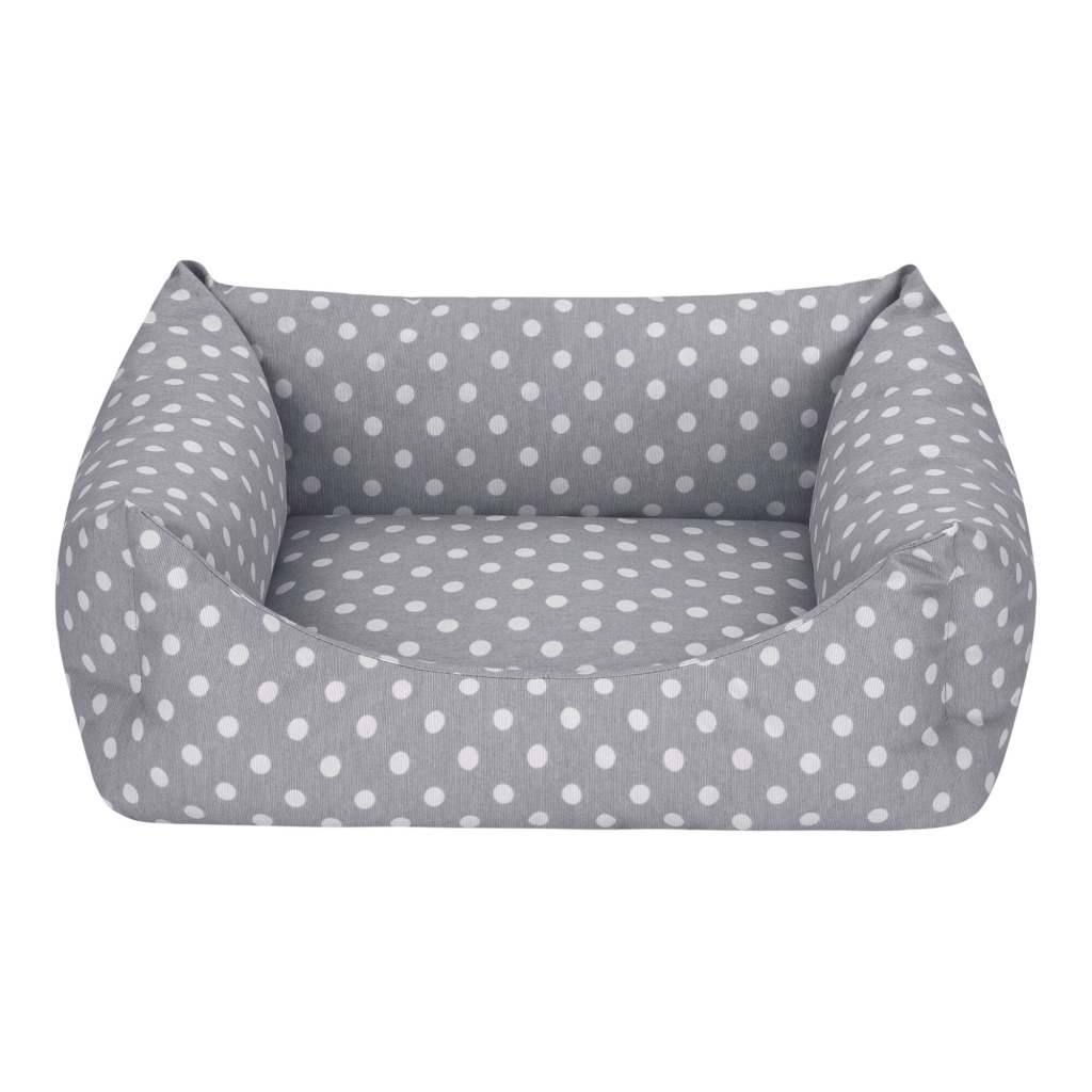 Pet Comfort Uniform Puantiyeli Kedi ve Köpek Yatağı 50x40cm (Gri) [S]