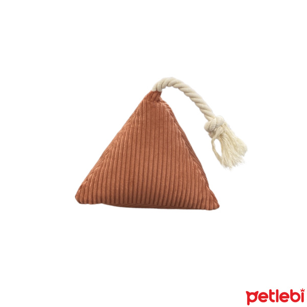 Pet Comfort İpli Prizma Köpek Oyuncağı 17x30cm (Kiremit Rengi)