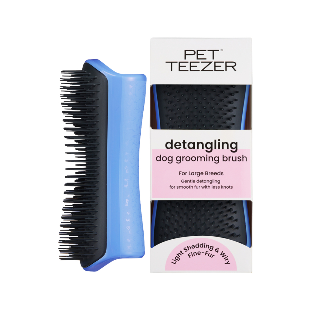 PET TEEZER Detangling Dolaşık Açıcı Büyük Irk Köpek Bakım Fırçası 14,7x6,4cm (Siyah)