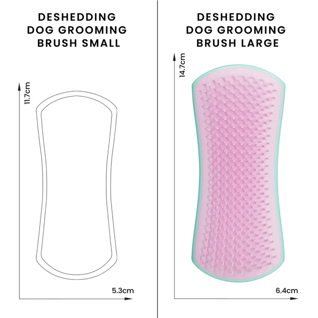 PET TEEZER De-Shedding Tüy Toplayıcı Büyük Irk Köpek Bakım Fırçası 14,7x6,4cm (Pembe)