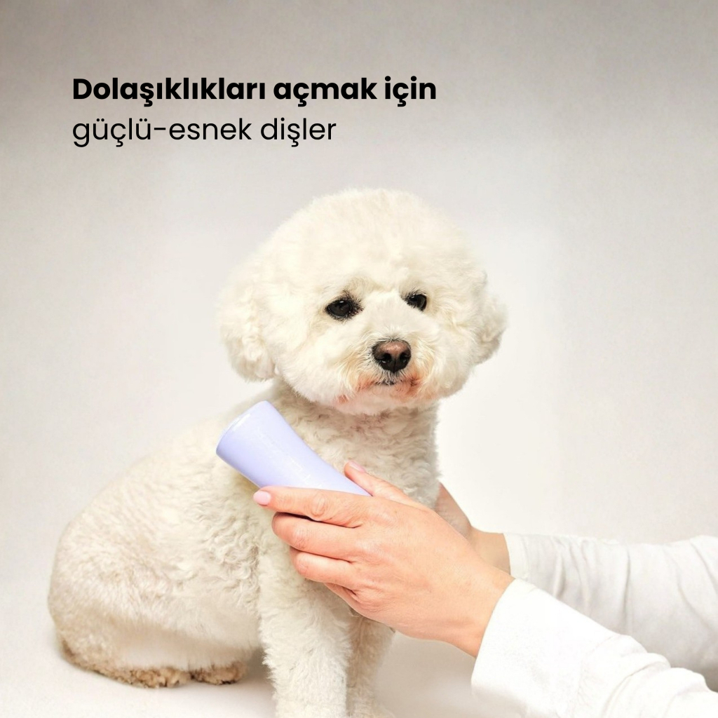 PET TEEZER Detangling Dolaşık Açıcı Küçük Irk Köpek Bakım Fırçası 11,7x5cm (Sarı)