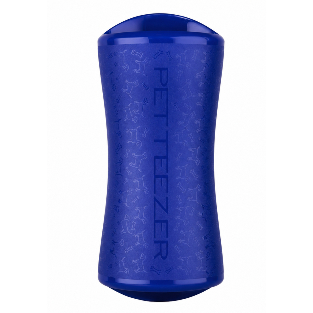 PET TEEZER De-Shedding Tüy Toplayıcı Küçük Irk Köpek Bakım Fırçası 11,7x5cm (Mavi)