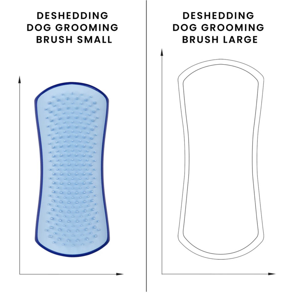 PET TEEZER De-Shedding Tüy Toplayıcı Küçük Irk Köpek Bakım Fırçası 11,7x5cm (Mavi)