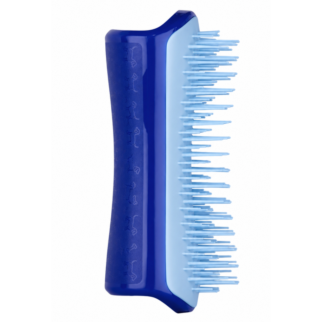 PET TEEZER De-Shedding Tüy Toplayıcı Küçük Irk Köpek Bakım Fırçası 11,7x5cm (Mavi)