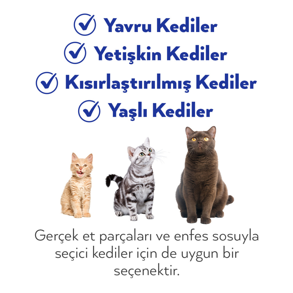 Petlebi Sos İçinde Taze Balıklı ve Tavuk Etli Karışık Çeşitli Kedi Konservesi 70gr (24 Adet)