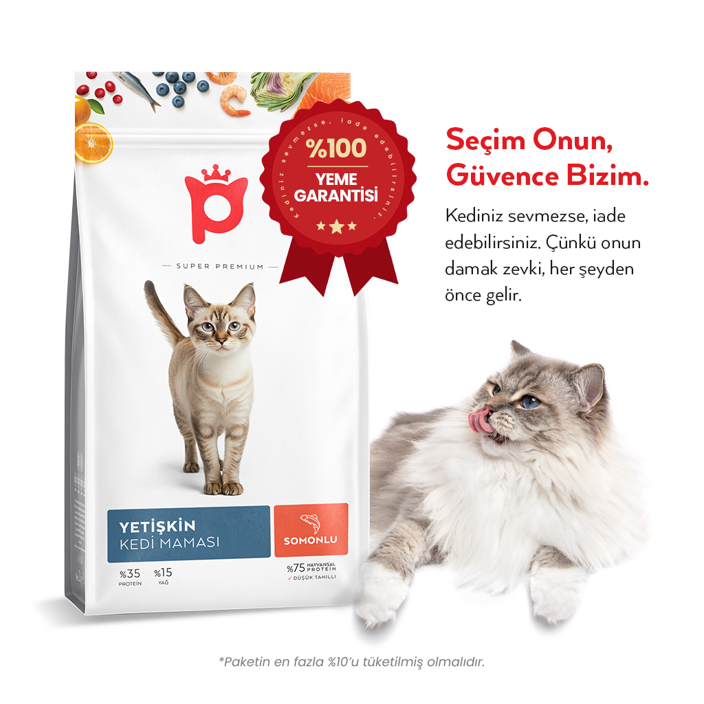 Petlebi Somonlu Yetişkin Kedi Maması 2kg