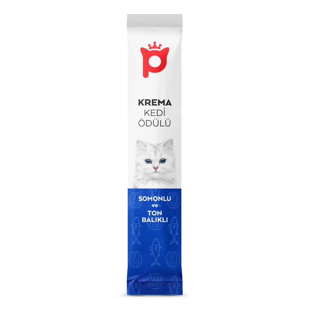 Petlebi Somonlu ve Ton Balıklı Krema Kedi Ödül Maması 14gr (5'li)