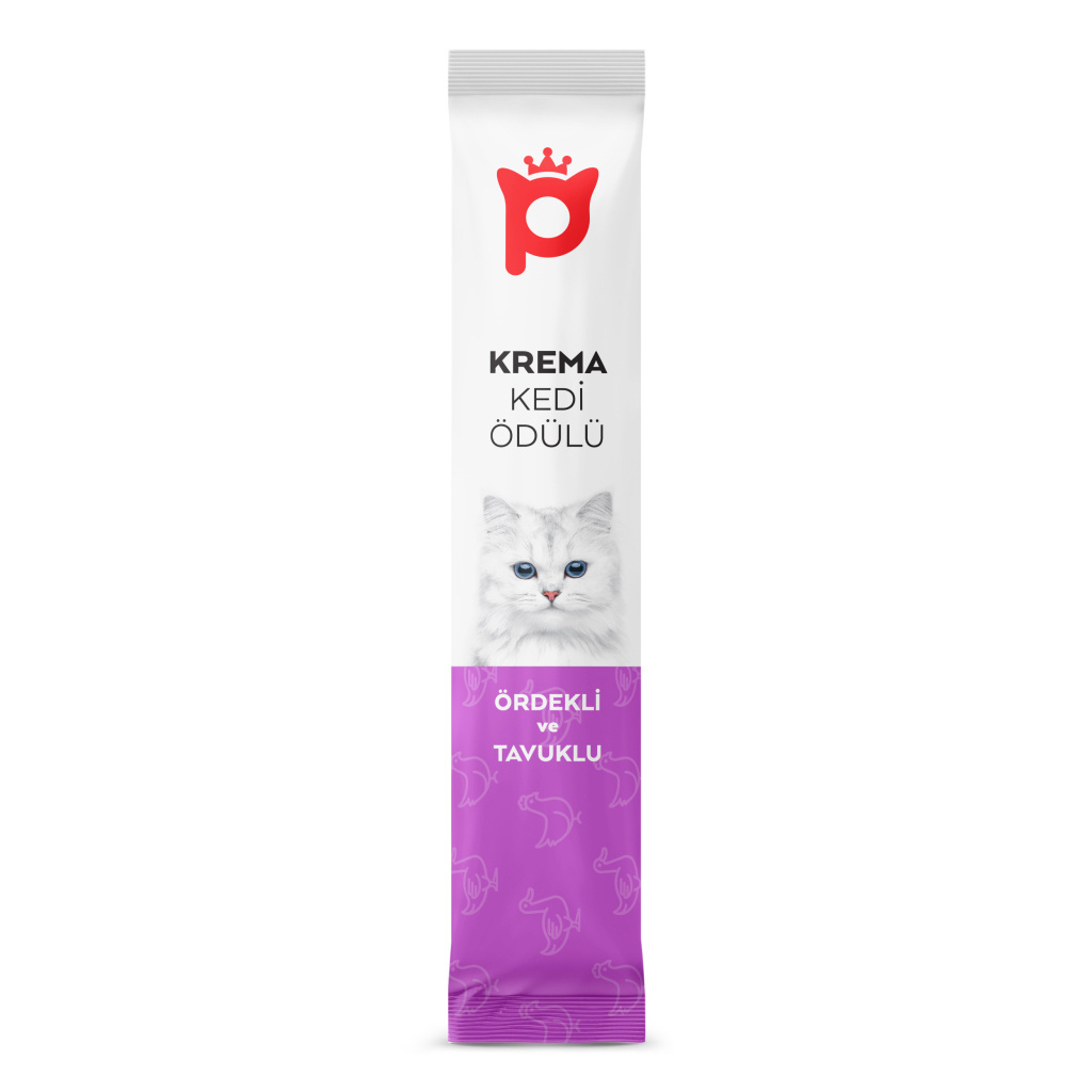 Petlebi Ördekli ve Tavuklu Krema Kedi Ödül Maması 14gr