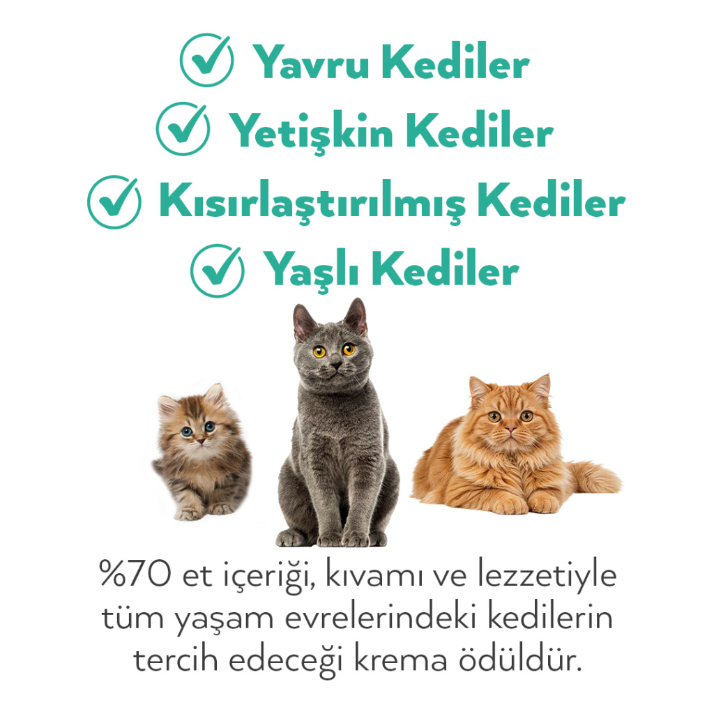Petlebi Karışık Çeşitli Krema Kedi Ödül Maması 14gr (20 Adet)