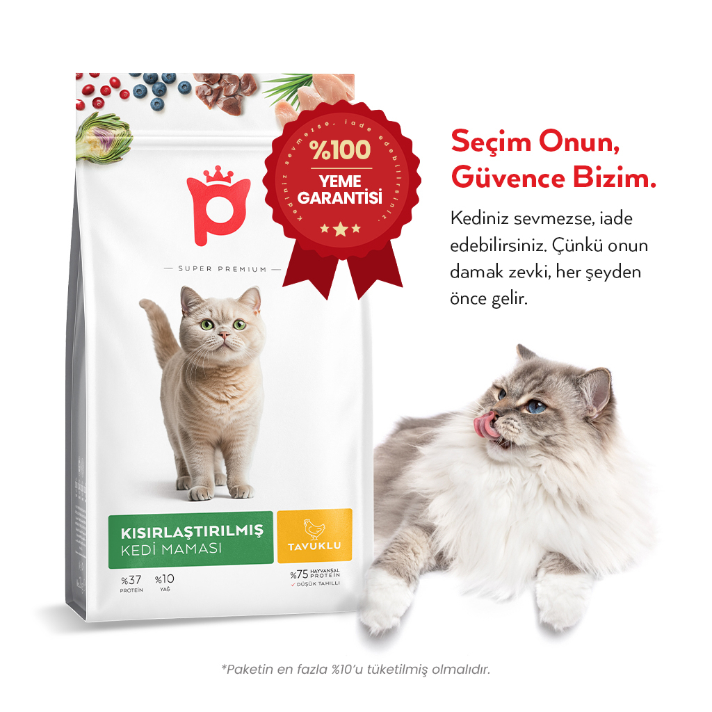 Petlebi Tavuklu Kısırlaştırılmış Kedi Maması 10kg