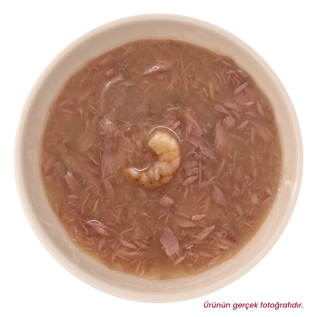 Petlebi Sos İçinde Fileto Taze Ton Balıklı ve Karidesli Kedi Konservesi 70gr