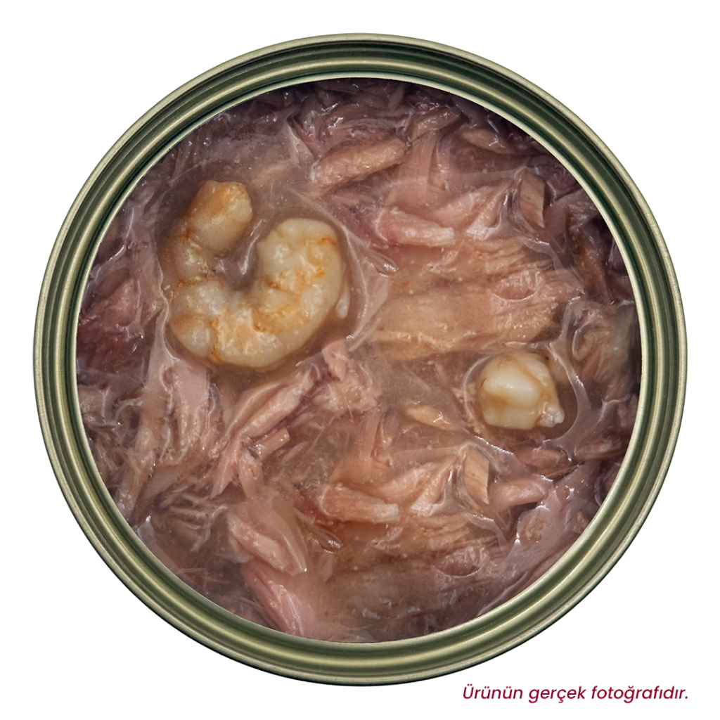 Petlebi Sos İçinde Fileto Taze Ton Balıklı ve Karidesli Kedi Konservesi 70gr