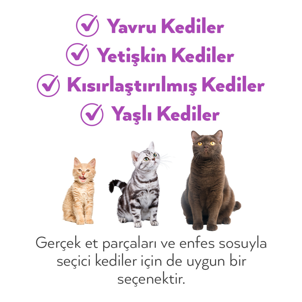 Petlebi Sos İçinde Tiftiklenmiş Taze Tavuk Etli ve Ton Balıklı Kedi Konservesi 70gr