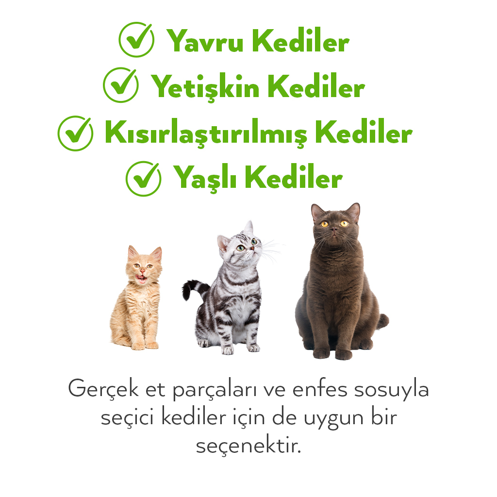 Petlebi Sos İçinde Tiftiklenmiş Taze Tavuk Etli ve Ton Balıklı Kedi Konservesi 70gr (6 Adet)