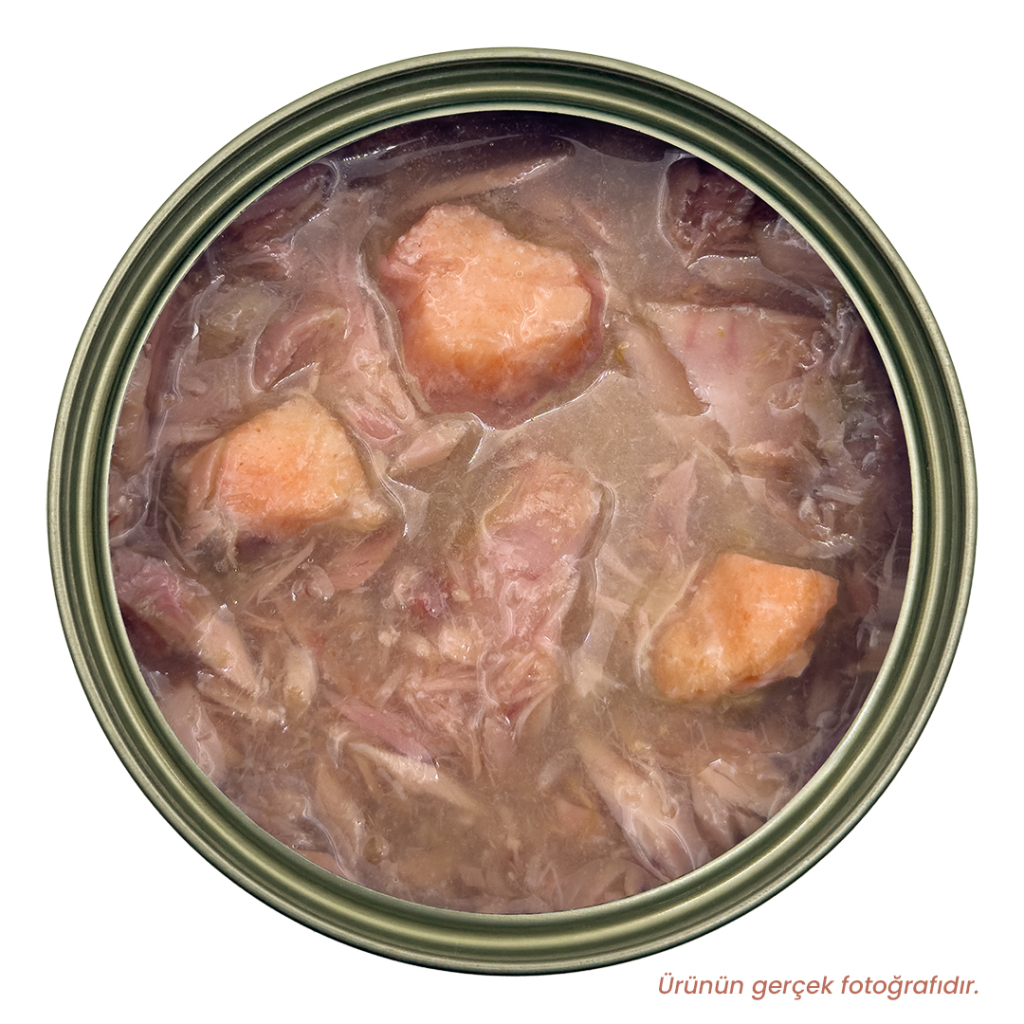 Petlebi Sos İçinde Fileto Taze Ton Balıklı ve Somonlu Kedi Konservesi 70gr (24 Adet)